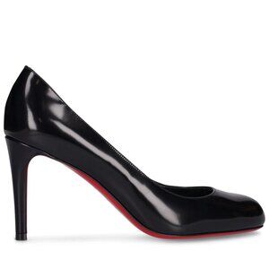 Christian Louboutin PUMPPIE 85 Leather Heels Pumps Shoes Black